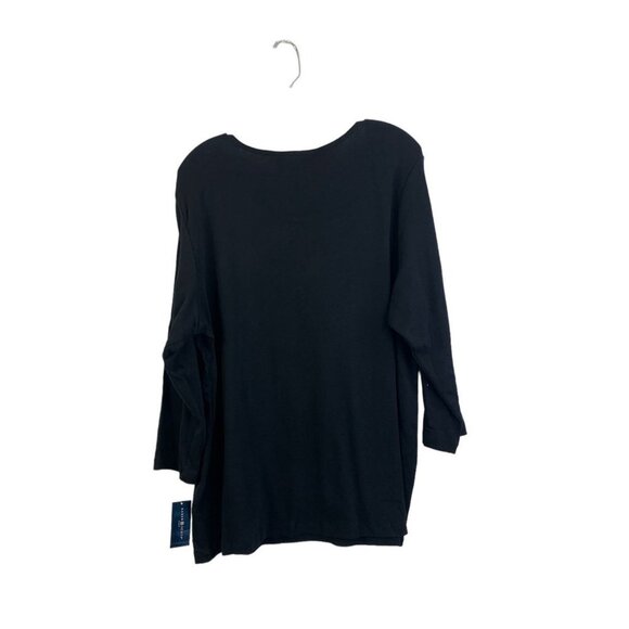 Karen Scott Women's Black Fall Top - Picture 2 of 9